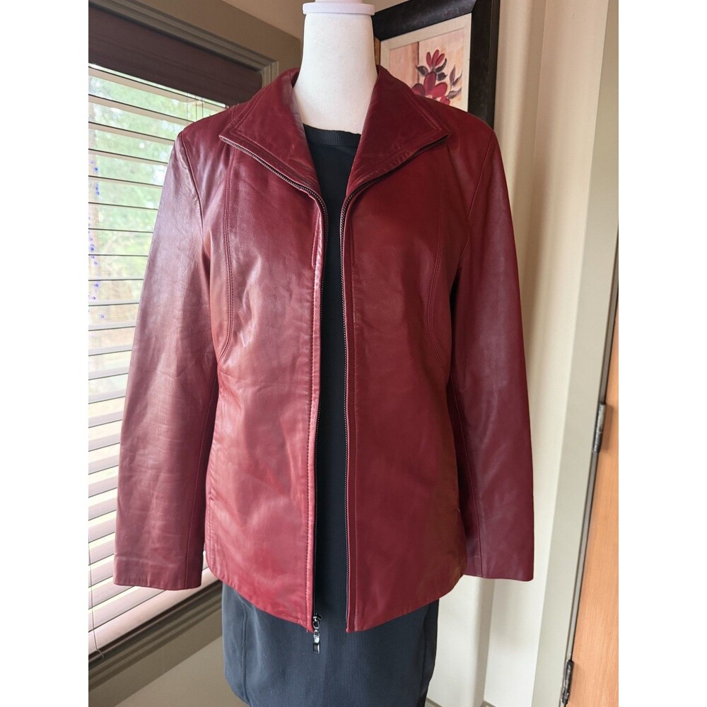 Siena 100% Soft Leather Zip Front Jacket, Size M. BEAUTIFUL CONDITION